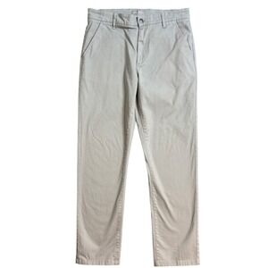 Hickey Freeman New York Mens Chino flat front Pants 32x30 Light Grey Stretch